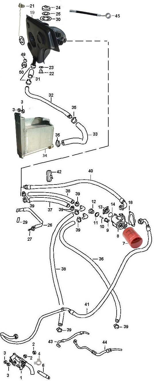 Motorschmierung Ölkühler Bj.72