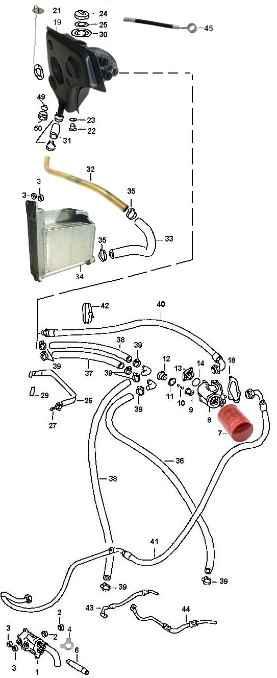Motorschmierung Ölkühler Bj.72
