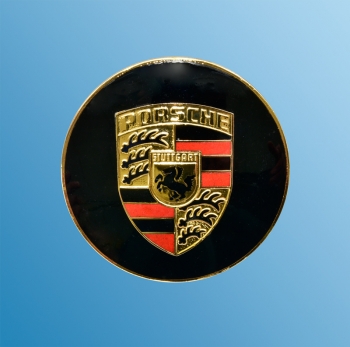 Nr.5 Nabendeckel schwarz mit farbigem Emblem, für Porsche 356