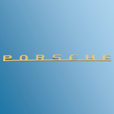 Schriftzug 'Porsche', vergoldet, 5 Pins, 254 mm, für Porsche 356 B-T5  64455930105