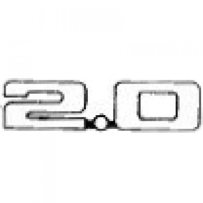 Schriftzug "2,0" für Porsche 914-2,0 bis Bj.74  91455912011