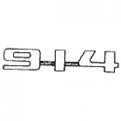 Schriftzug "914" Schwarz für Porsche 914  91455928711