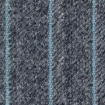 Stoff Nadelstreifen breit, grau/türkis, original Material, Meterware, ca. 140cm breit, laufender Meter  ECK 8511