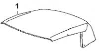 Verdeckbezug 2 teilig schwarz original Sonnenland mit klarer Plastikheckscheibe, Bj.89-94  91156105101