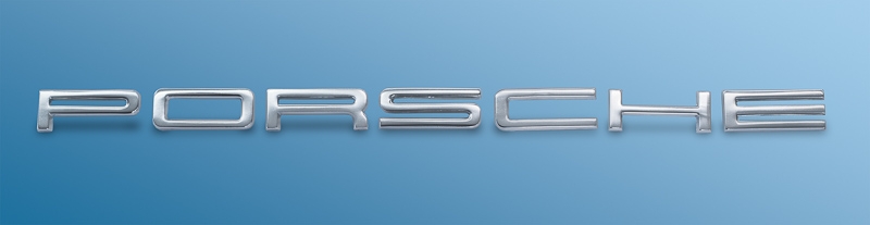 Schriftzug Porsche, Chrom, für Porsche 911, Bj.69-71  90155930123