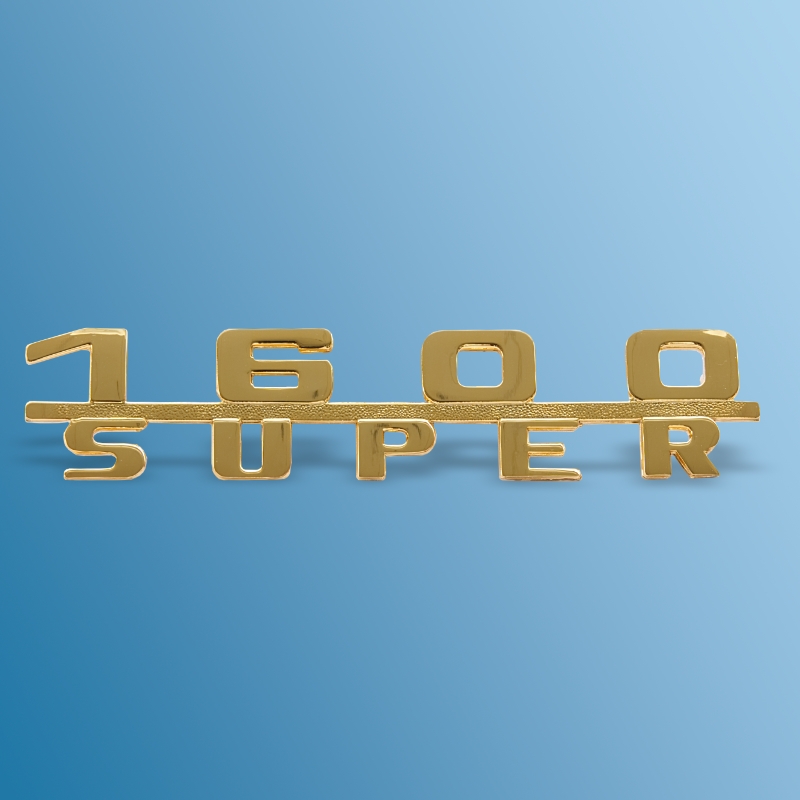 Schriftzug '1600 SUPER' vergoldet für Porsche 356A  64455931101