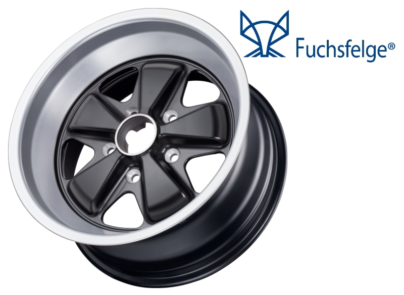 Fuchs-Felge 6x16, Original Fuchsfelge Evolution, ET36, für Porsche 911, Stern schwarz, Neuproduktion mit Gewichtsreduzierung, auf Wunsch Stern eloxiert oder unlackiert        91136211300, 91136102097, 91136211390