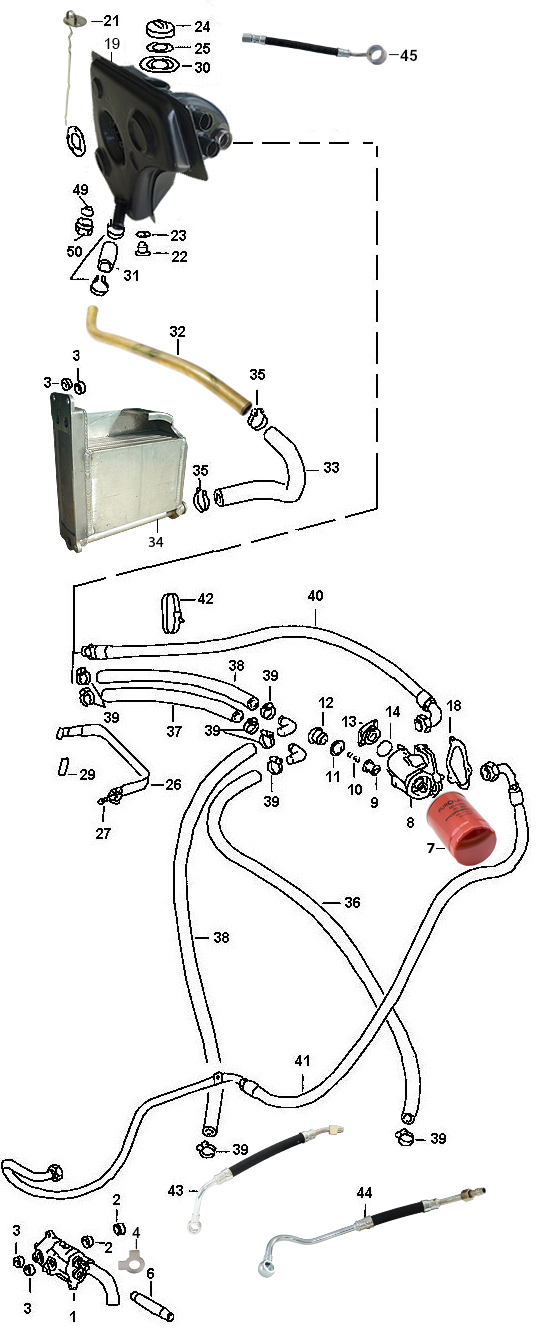 Motorschmierung Ölkühler Bj.72