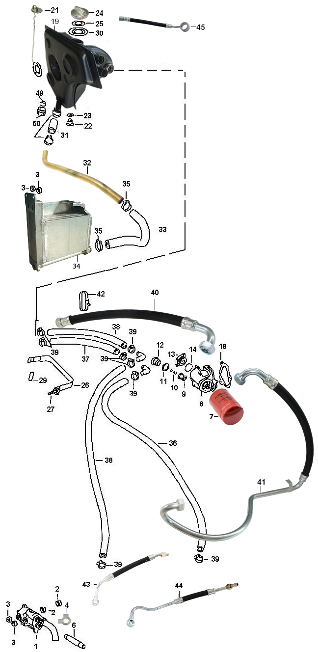 Motorschmierung Ölkühler Bj.72