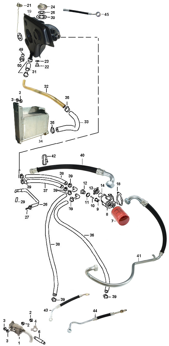 Motorschmierung Ölkühler Bj.72
