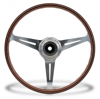 Nr.40b Wood steering wheel for Porsche 356 B/C with attachments, steering wheel diameter 420mm