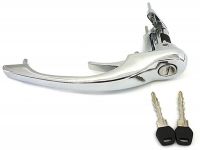Outer door handle left, chrome, with lock cylinder for Porsche 911, 70-77       91153194200