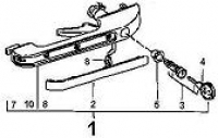 Nr.1 Türaussengriff mit Schliesszylinder links  ohne bestimmte Schliessung