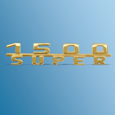 Nr.23 Schriftzug '1500 SUPER' vergoldet für Porsche 356A