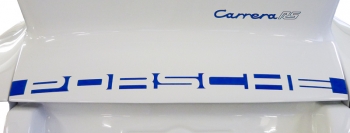 logo Carrera, blue, 4-piece set for Porsche 911  91155903400