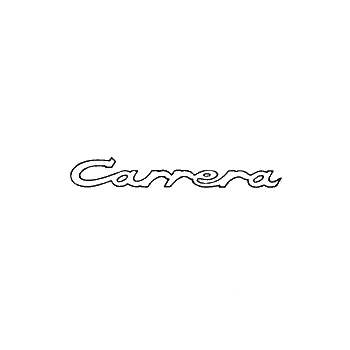 Nr.13 Schriftzug "Carrera", Klebefolie gold, für Spoilerdeckel, für Porsche 911, Bj.74-77