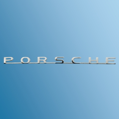 Nr.7 Schriftzug 'Porsche' verchromt, 5 Pins, 200 mm, für Porsche 356A