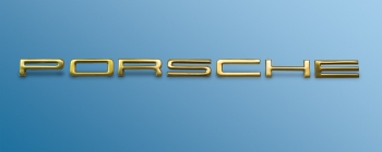 Nr.12 Schriftzug "Porsche", Gold, für Porsche 911, Bj.69-71