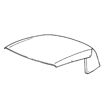 convertible top covering roof upper 2 piece black original Sonnenland with clear plastic rear window, 86-89  91156105101