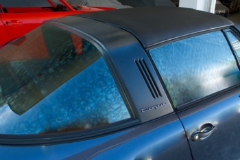 Targa roof bracket, steel, black with slots for Porsche 911/912, 78-89          91156508300A, 91156508300