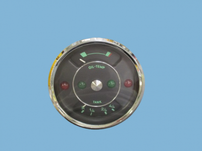 No.17 oil combination for Porsche 356 B-T6/C, 4 indicator lights, oil, temperature and tank, 6V, green/black, overhauled in exchange, deposit 464,10 Euro (incl. VAT)