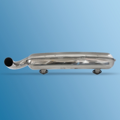 Sport exhaust stainless steel tailpipe diameter 84mm, for Porsche 911 3,0 / 3,2l, 75-89, with old heat exchanger system  ECK2109, 1620604900, 92.512S, 93011102200, 93011104300