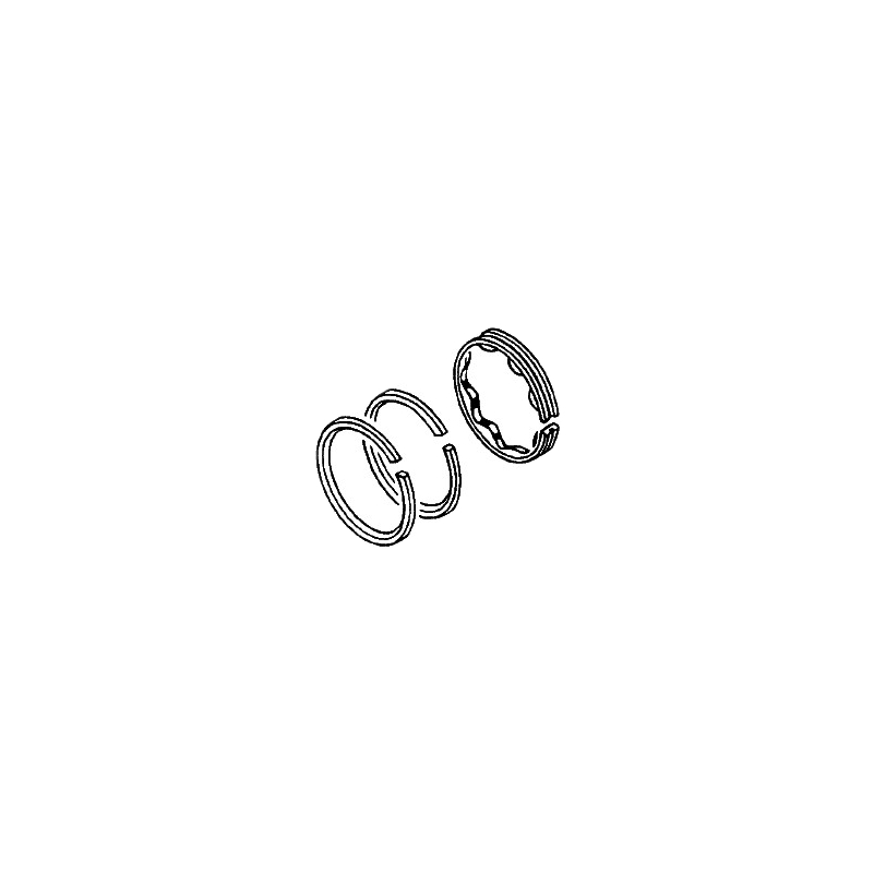 Set piston rings, comprising piston ring, oil scraper rings, for Porsche 914 1,7l       PCG198175, 021798175