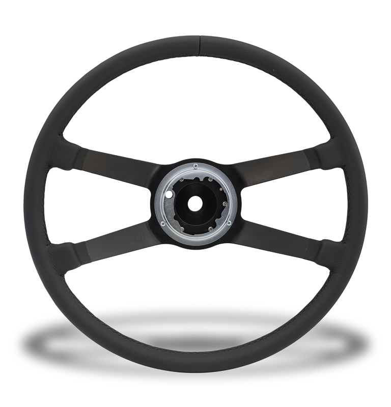 Leather - steering wheel, black restored in exchange, Ø 380 mm, for Porsche 911  91134708400