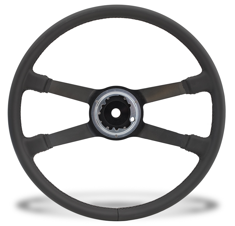 Leather - steering wheel, black restored in exchange, Ø 420 mm, for Porsche 911  90134708271X