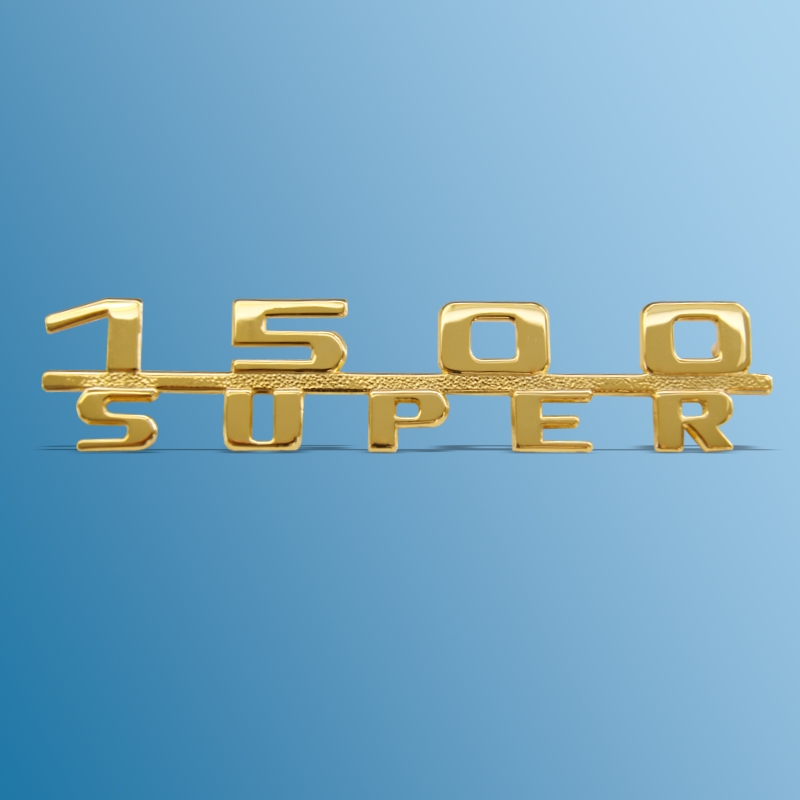 Schriftzug '1500 SUPER' vergoldet für Porsche 356A       54058302, 64455931116