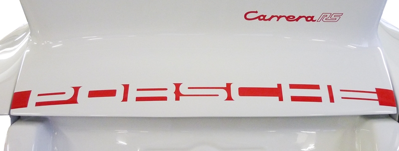 logo Carrera, red, 4-piece set, for Porsche 911  91155903401