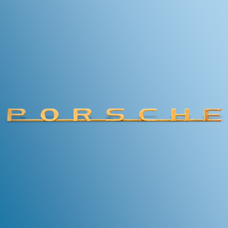 Schriftzug 'Porsche' vergoldet, 5 Pins, 200 mm, Speedster + alle 356A  64455930100