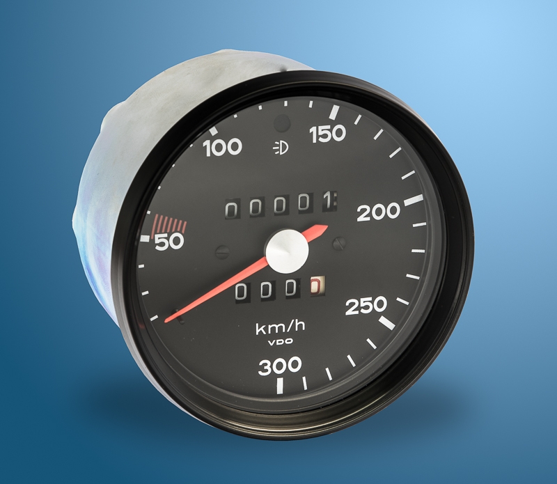 Speedometer for Porsche 911, mechanically, RS, to 73, 300 km/h, new in exchange, deposit 297,50 Euro (incl. VAT)  91164150300