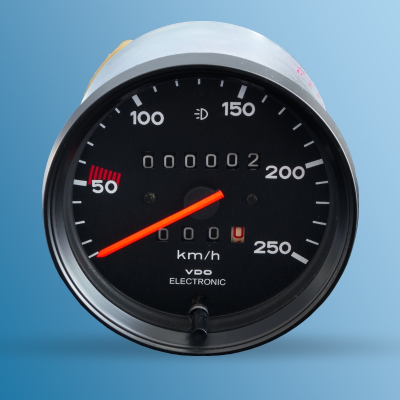Tacho electric to 250 km/h for Porsche 911, 75-76, new in exchange, deposit 416,50 Euro (incl. VAT.)  91164153100