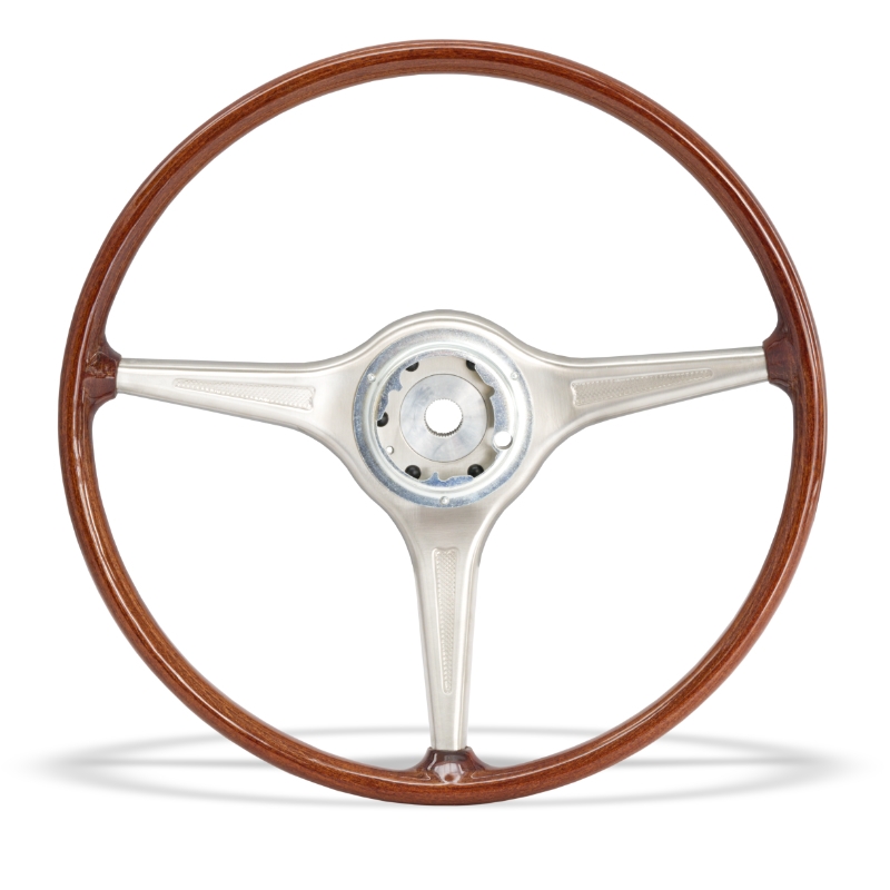 Wooden steering wheel, wooden rim original grip thickness, Ø 420 mm, for Porsche 356 B/C      64434708215, 1645500200, 64434708405, 1645500100, 90134708110, 90134708271, 1645500300, 90134708110, 90134708201, 1645500400, 90134708211, 91134708400, 164550050