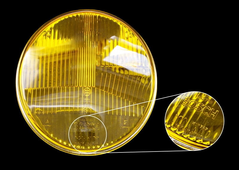 Bosch Scheinwerferglas, H1  gelb, Linkslenker, 1305614010, für Porsche 911  90163111103,1305614010