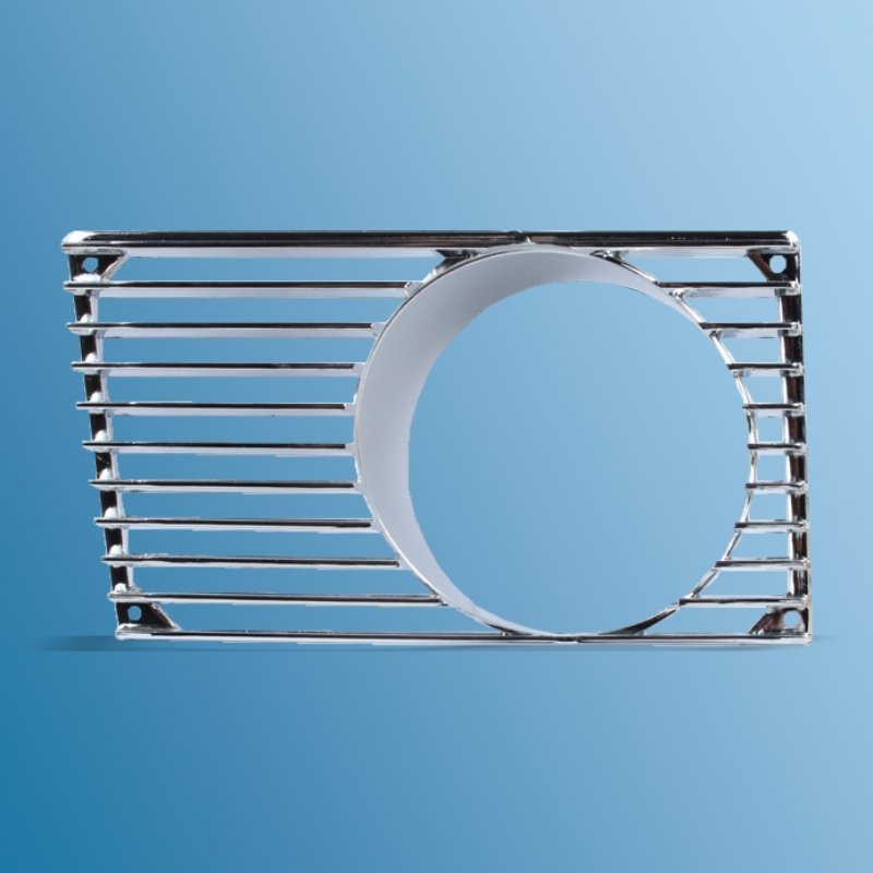 Grille, chrome-plated, for additional headlights, left, for Porsche 914-6, 914-1,7/1,8; 914-1,8V/2,0 to 74      91455923510, 1684550870