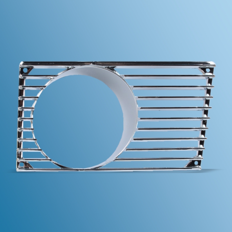 Grille, chrome-plated, for additional headlights, right, for Porsche 914-6, 914-1,7/1,8; 914-1,8V/2,0 to 74      91455923610, 1684550880