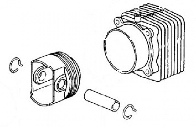 piston/cylinder set for Porsche 993 3,6