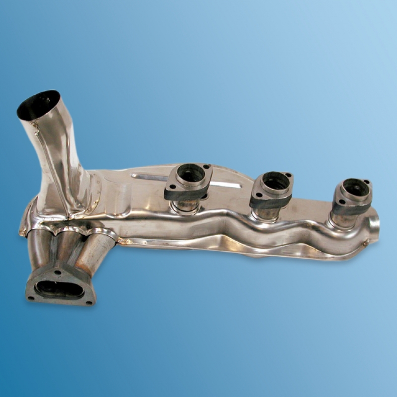 Heat exchanger, stainless steel, for Porsche 911 Turbo, 3,3l, 84-89   ECK2027, 1623104000, 91.104S, 93021103301