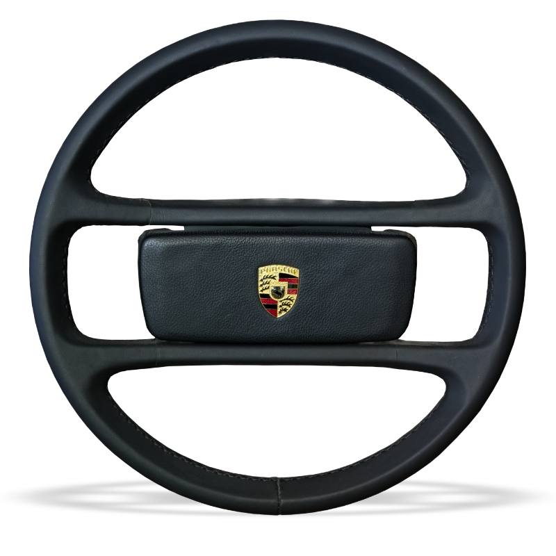 steering wheel, 4-spoke, leather new for Porsche 911, in exchange, without horn pad, deposit 416,50 Euro (incl. VAT)  ECK 4001
