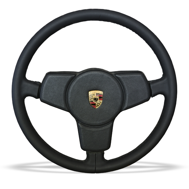 steering wheel, 3-spoke, leather new for Porsche 911, in exchange, without horn pad, deposit 416,50 Euro (incl. VAT)  ECK 4002,91134708402,91134708401,91134708407,ECK 4037