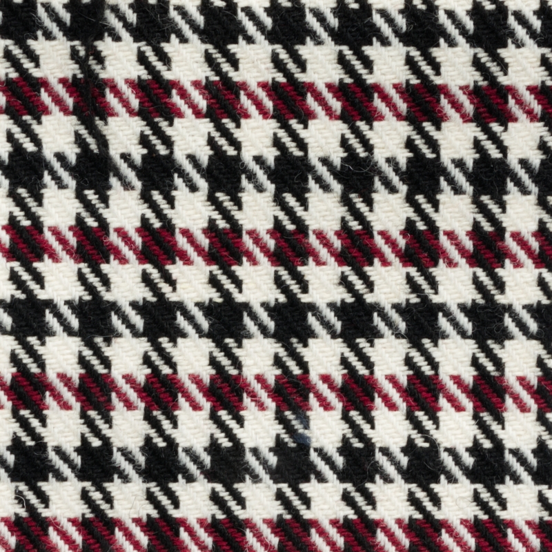 fabric Pepita, red/black/white, original material, meterware, approx. 140 cm wide, running meter  ECK 8558