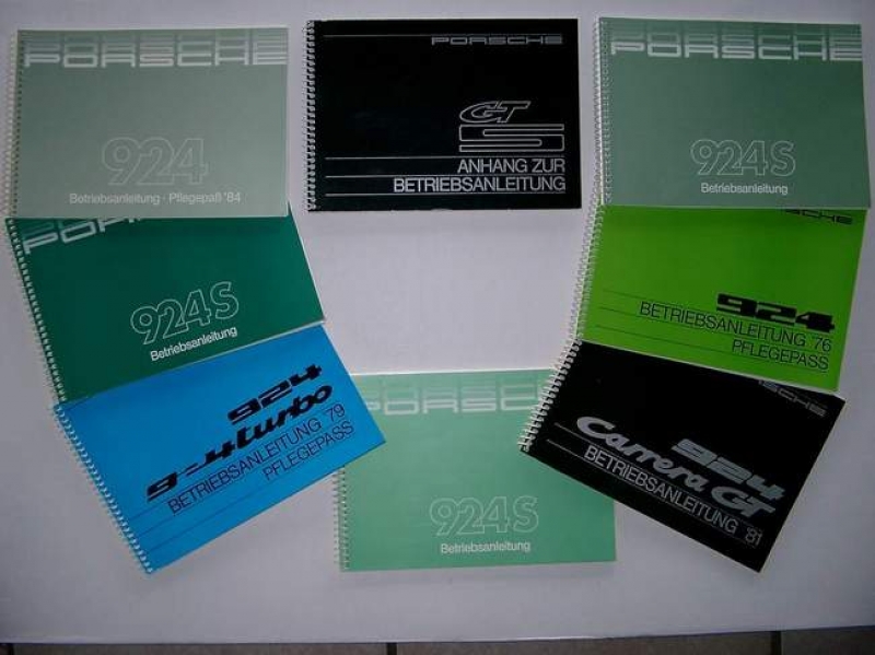 Operating instructions for Porsche 924 / 924 S / 924 Turbo / GT / GTS