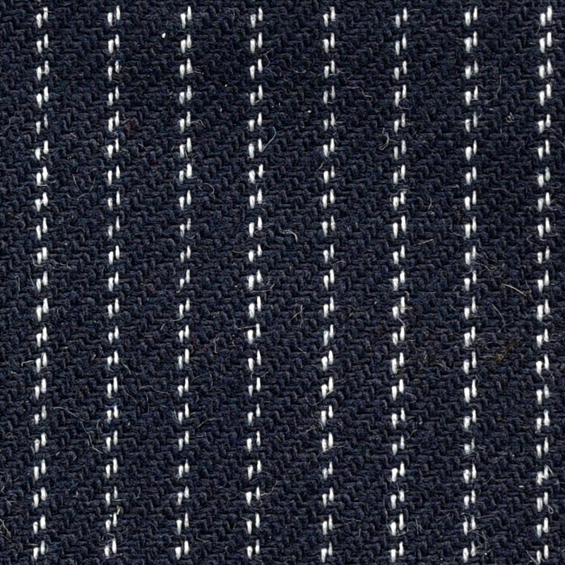fabric needle strips narrow, dark blue, original material, meterware, approx. 140 cm wide, running meter  ECK 8506