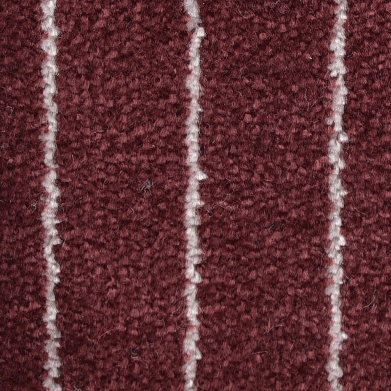 fabric needle strips wide, dark red/beige, original material, meterware, approx. 140 cm wide  ECK 8512