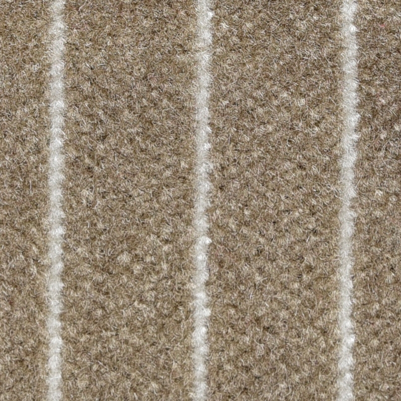Stoff Nadelstreifen breit, braun/beige, original Material, Meterware, ca. 140cm breit, laufender Meter  ECK 8514