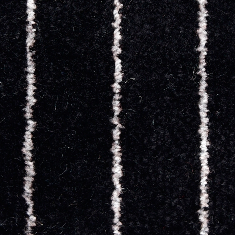 fabric needle strips wide, black/white, original material, meterware, approx. 140 cm wide  ECK 8516